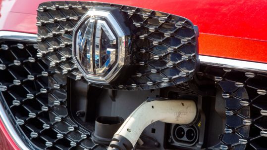 Chinese-owned MG electric car recharging