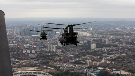 Chinooks over London for Black Lighting 24 110924 CREDIT RAF
