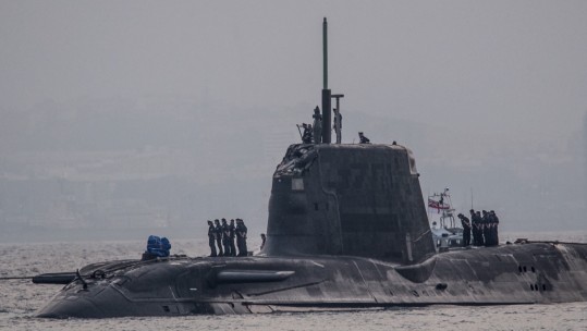 HMS Ambush damaged in Gibraltar in 2016