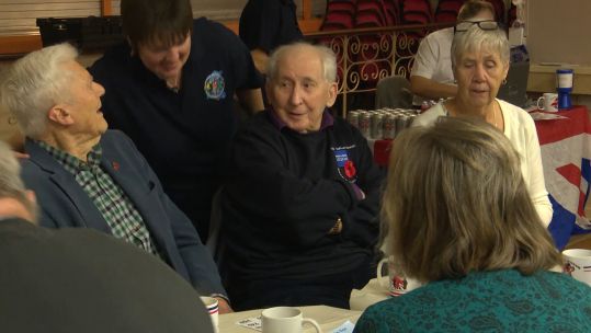 Claire Wright, Founder of The John Alker Memorial Hall With Veterans