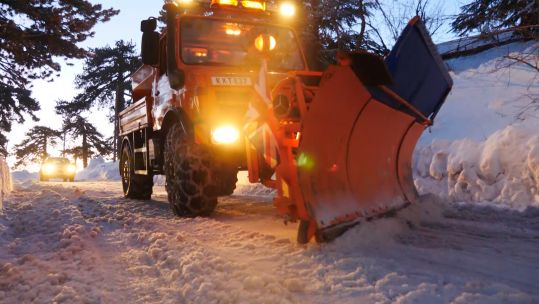 Clearing the roads of snow in Cyrpus
