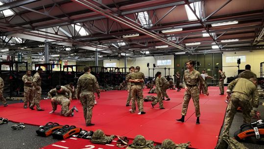 Close combat survivability course trialed by 16 Medical Regiment (Picture: BFBS)