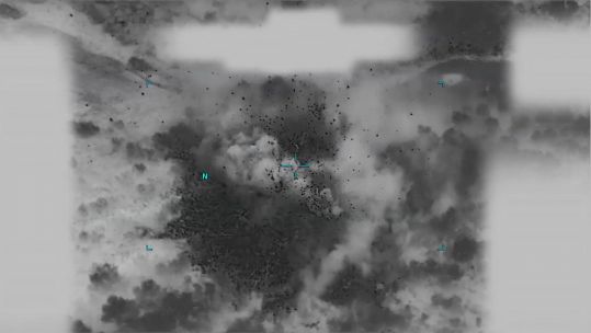 Coalition Aircraft Launch Air Strikes On IS Camps In Kirkuk Province, Iraq 190620 