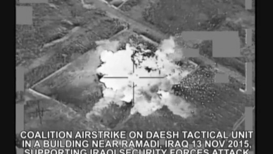 WATCH: Coalition Airstrike Hits Islamic State Tactical Unit
