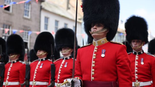 A hundred and twenty personnel from 1st Battalion had travelled up from London King's Cross in full ceremonial dress