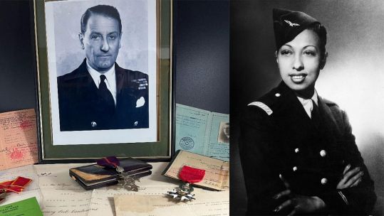 Commander Wilfred Dunderdale CREDIT Dunderdale Archives and Josephine Baker CREDIT Hi-Story / Alamy Stock Photo