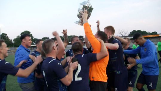 Commando Logistic Regiment win 2023 Royal Navy cup final Credit BFBS DATE 14062023.jpg