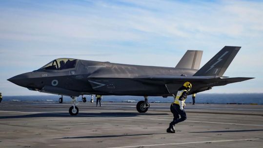 Commandos guide F-35 jets for live bombing run in North Sea on Exercise Strike Warrior 181024 CREDIT ROYAL NAVY