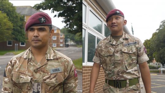 Corporal Gokul Chettri and Rifleman Ek Bahadur Gurung Gurkhas Helped Covid Testing Effort Op Rose 21062021 CREDIT BFBS.jpg