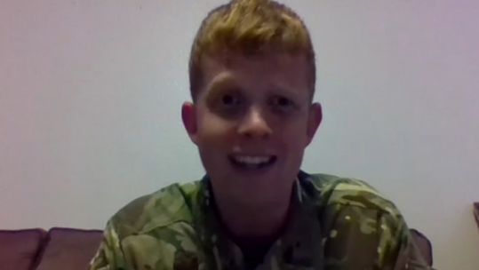 Corporal Mitchell Astbury assigned to 18th Space Control Squadron in California with US Space Command 040920 CREDIT BFBS
