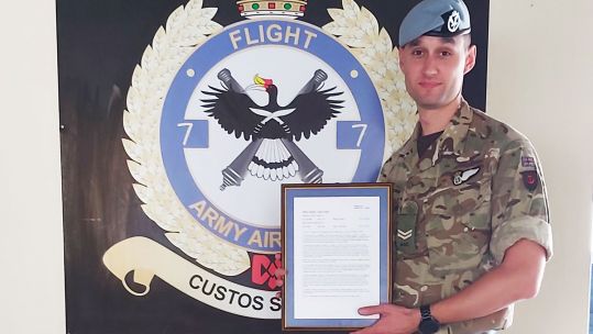 Corporal Ben “Scotty” Parker of 7 Flight AAC in Brunei Ferranti Trophy Winner 2020 Credit 7 Flight AAC