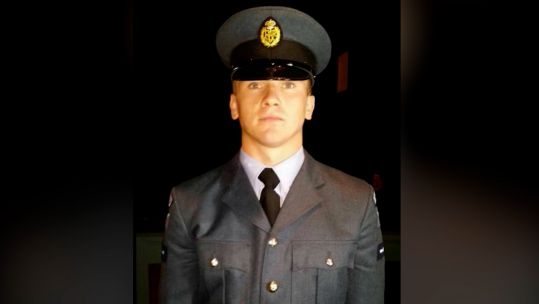 Corrie McKeague in his RAF uniform 070322 
