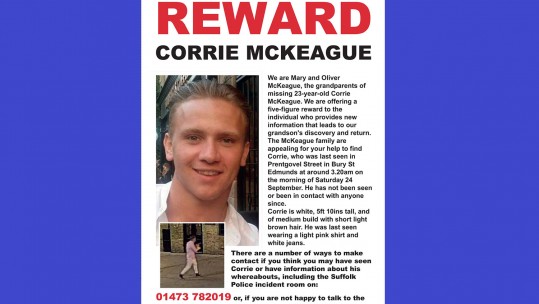 Corrie's McKeague Reward Poster