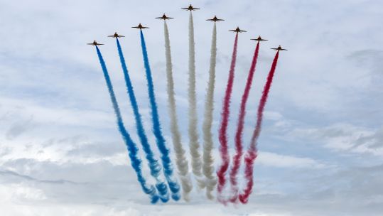 Red Arrows perform at the last RAF Cosford Air Show in 2019