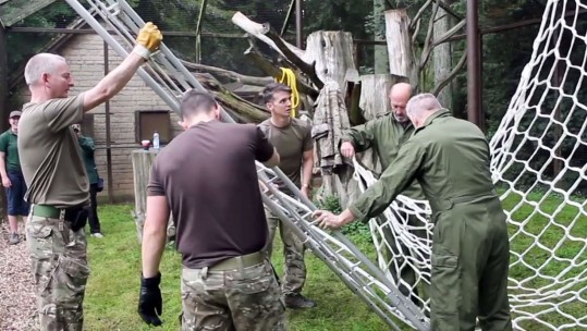 Cotswold Wildlife Park RAF Brize Norton Air Cargo team Nets Monkey Enclosure