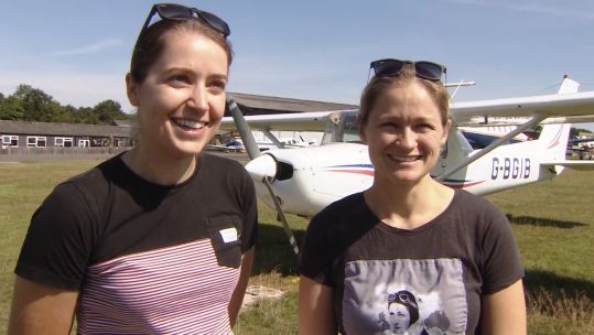 The couple before their Wings for Warriors challenge 
