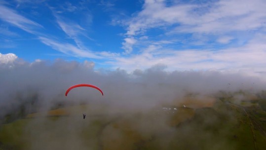 Miltary Paragliders Soar Above Wales