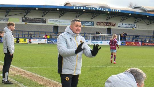 Cpl Dan McNamara Wolves Women v West Ham Women Credit BFBS DATE 29012023.jpg