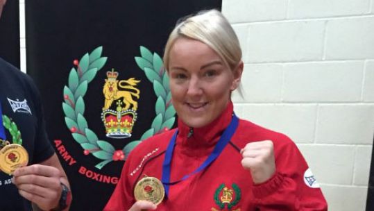 Corporal Alanna Nihell the first Female Team Captain of the British Army Boxing Team 