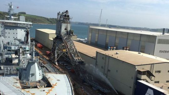 Falmouth dock crane collapse