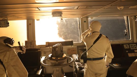 Crew of HMS Diamond firing Sea Viper missile in anger on Red Sea deployment 130824 CREDIT Royal Navy