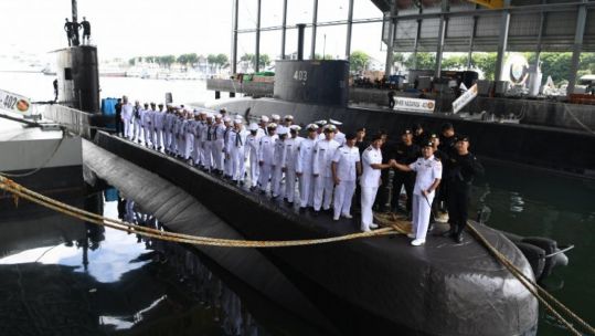Crew onboard Indonesian navy submarine KRI Nanggala which sunk with 53 crew in waters north of Bali. DATE UNKNOWN CREDIT Indonesian Navy .jpeg