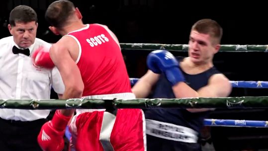 Cross-border rivalry at Royal Regiment of Scotland boxing night 01122023 CREDIT BFBS