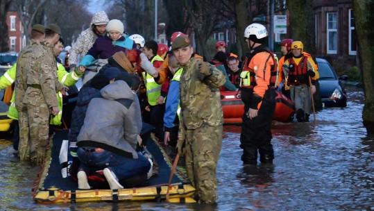 British troops flood response, 2015