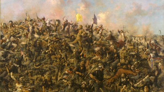 Painting of Custer's Last Stand at the Battle of Little Bighorn