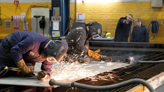 The first steel has been cut for the UK's newest Type 26 frigate HMS Sheffield in a ceremony held in Glasgow (Picture: BAE Systems)