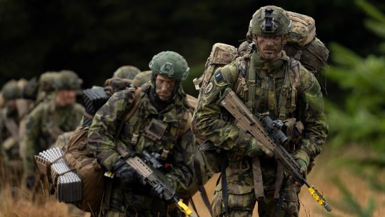 Czech Republic Army soldiers on patrol during exercise Cambrian Patrol 10092024 CREDIT MOD
