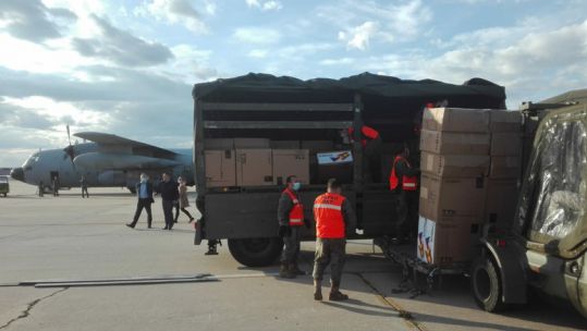 Around 10,000 suits were donated to Spain (Picture: NATO).