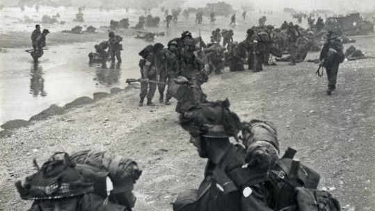 British troops landing in Normandy