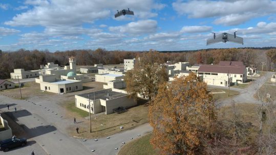 DARPA drones and rovers at Fort Campbell  (Picture: DARPA).