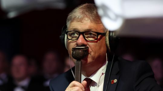 DATE UNKNOWN Jon Knighton commentating on boxing Credit Alligin Photography.jpg 
