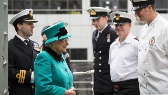 The Queen visits HMS Sutherland 