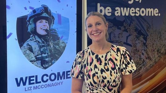Defence Discount Service Women in Defence Awards' Inspirational Woman in Defence Award winner RAF veteran Liz McConaghy CREDIT Defence Discount Service