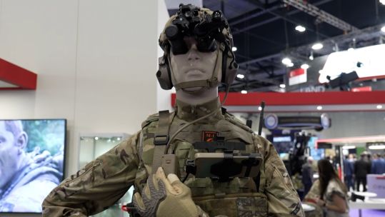 DSEI Kit of the future for soldiers on the battlefield 18092023 CREDIT BFBS