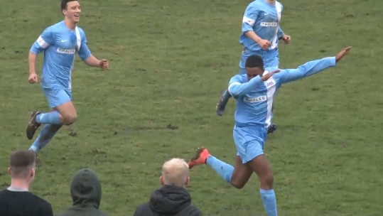 RAF youngsters celebrate winning goal
