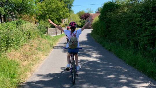 Daisy's Charity Challenge Daisy Cobham Cycling Credit Claire Cobham