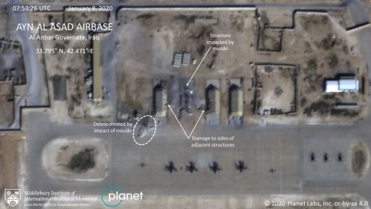 Damage to Al Asad air base 160120 CREDIT PLANET LABS must leave the Middlebury Institute of International Studies at Monterey