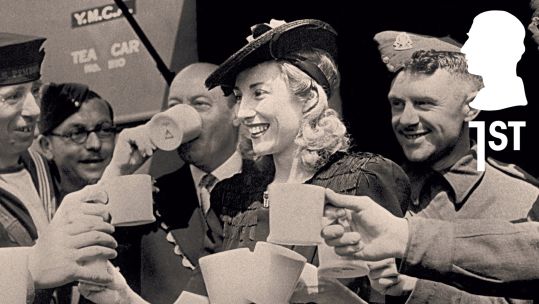 Dame Vera Lynn features on the new first class stamp to commemorate the 80th anniversary of VE day 