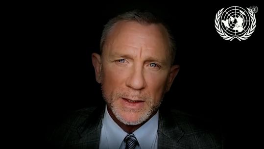Daniel Craig speaking on the elimination of cluster bombs at the Meeting of States Parties of the Convention on Cluster Munitions