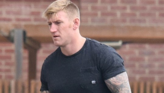 Danny Foster arriving at Portsmouth Court Martial (Image Solent News and Photo Agency)