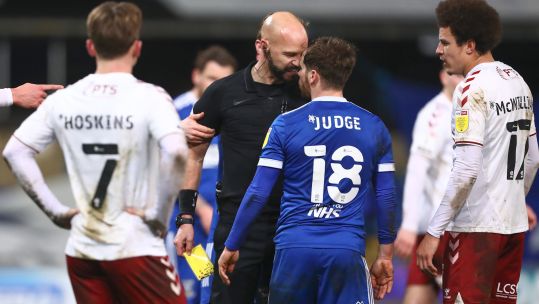 Cover image: Sergeant Darren Drysdale was given a backdated suspension by the FA for improper conduct after appearing to square up to Ipswich Town's Alan Judge in February (Picture: Matchday Images Ltd).