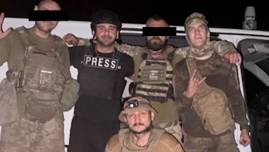 David Kirichenko is a journalist who is reporting from the front line in Ukraine with the Azov Brigade (Picture: David Kirichenko)