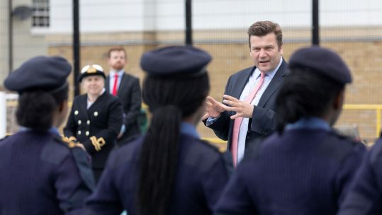 Defence Minister James Heappey visits school after Independent report celebrates positive impact of cadet forces 26052021 CREDIT MOD.jpg