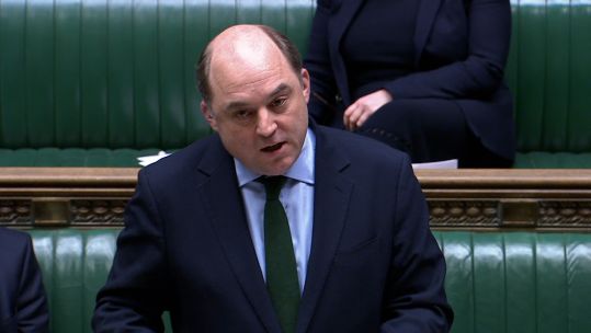 Defence Secretary confirming UK light anti-armour weapons package for Ukraine to MPs 