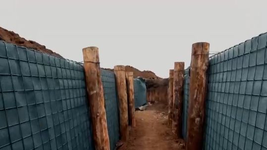 Defensive fortifications trenches Zaphorizhzhia southern Ukraine 250324 CREDIT UKRAINE MOD