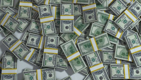 Stacks of U.S. $100 Dollar Bills 